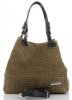 Kožené kabelka shopper bag Vittoria Gotti khaki V80047